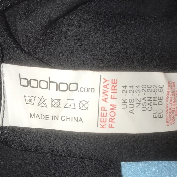BOOHOO midi sheer ruffle bell long sleeve embellished Swiss dots NWT size 20 - Picture 5 of 11